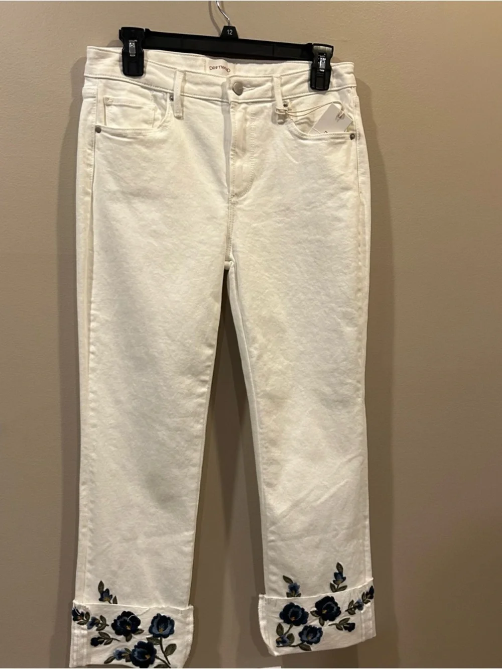 Driftwood Colette X Blue Bouquet High Rise Cropped Jeans